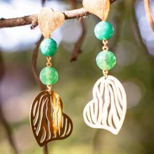 Aretes Corazón Dorado